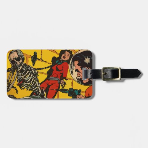 Space Horror _ Vintage Science Fiction Comic Art Luggage Tag
