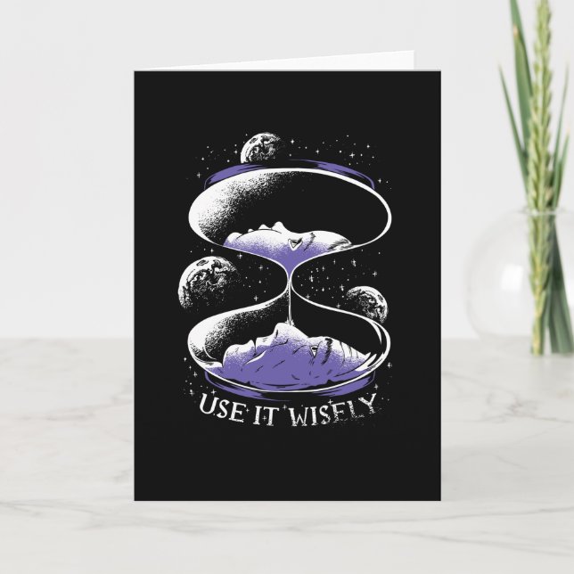 Space Inspirational Hourglass Life Gift Card (Front)