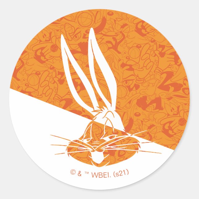 SPACE JAM: A NEW LEGACY™ | BUGS BUNNY™ Mod Pattern Classic Round Sticker (Front)