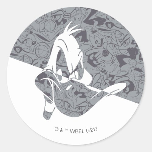 SPACE JAM A NEW LEGACY  DAFFY DUCK Mod Pattern Classic Round Sticker