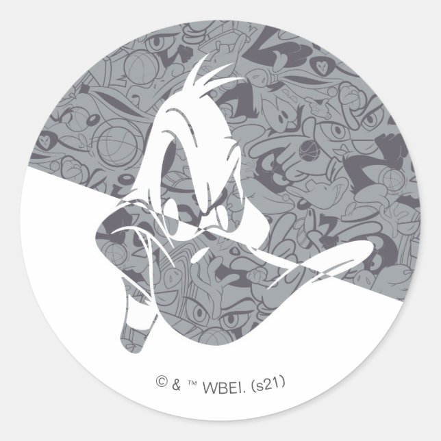 SPACE JAM: A NEW LEGACY™ | DAFFY DUCK™ Mod Pattern Classic Round Sticker (Front)