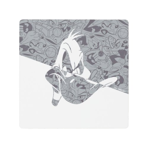 SPACE JAM A NEW LEGACY  DAFFY DUCK Mod Pattern Metal Print