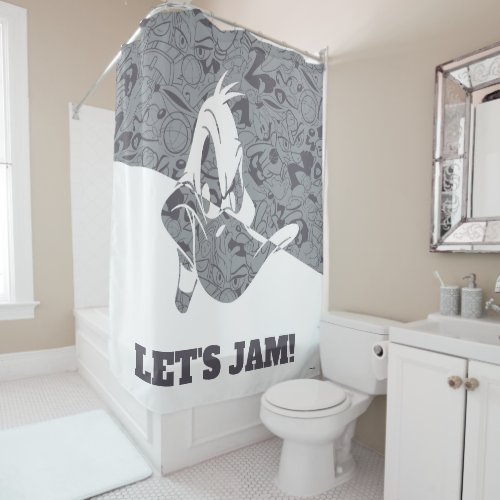 SPACE JAM A NEW LEGACY  DAFFY DUCK Mod Pattern Shower Curtain
