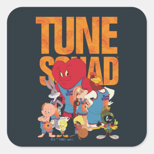 SPACE JAM A NEW LEGACY  TUNE SQUAD Lineup Square Sticker