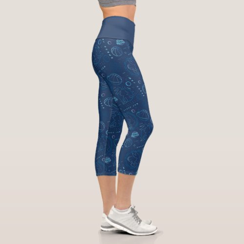 SPACE JAM A NEW LEGACY  TUNE SQUAD Pattern Capri Leggings