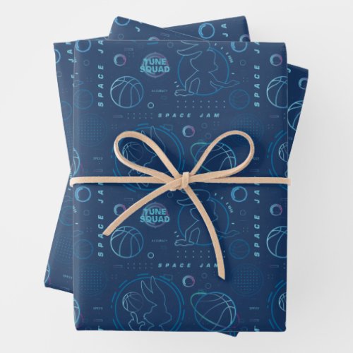 SPACE JAM A NEW LEGACY  TUNE SQUAD Pattern Wrapping Paper Sheets