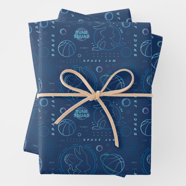 SPACE JAM: A NEW LEGACY™ | TUNE SQUAD™ Pattern Wrapping Paper Sheets (In situ)