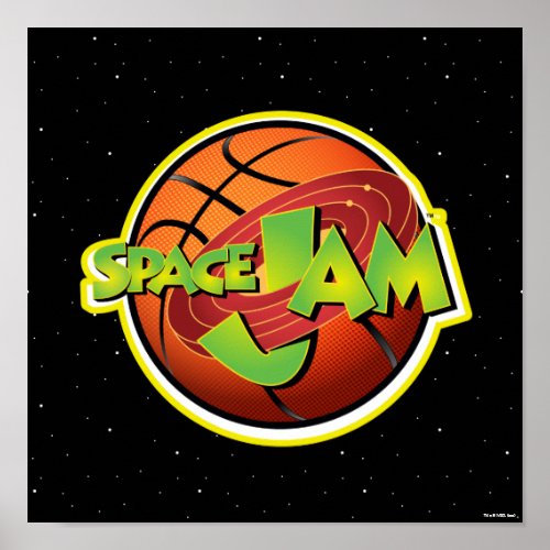SPACE JAM Basketball Logo Poster