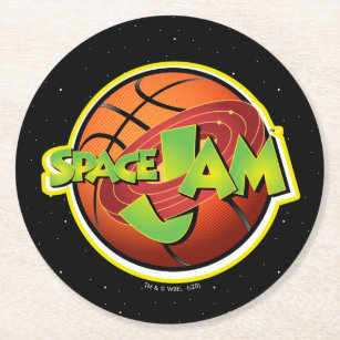 SPACE JAM™ Basketball Logo Round Paper Coaster