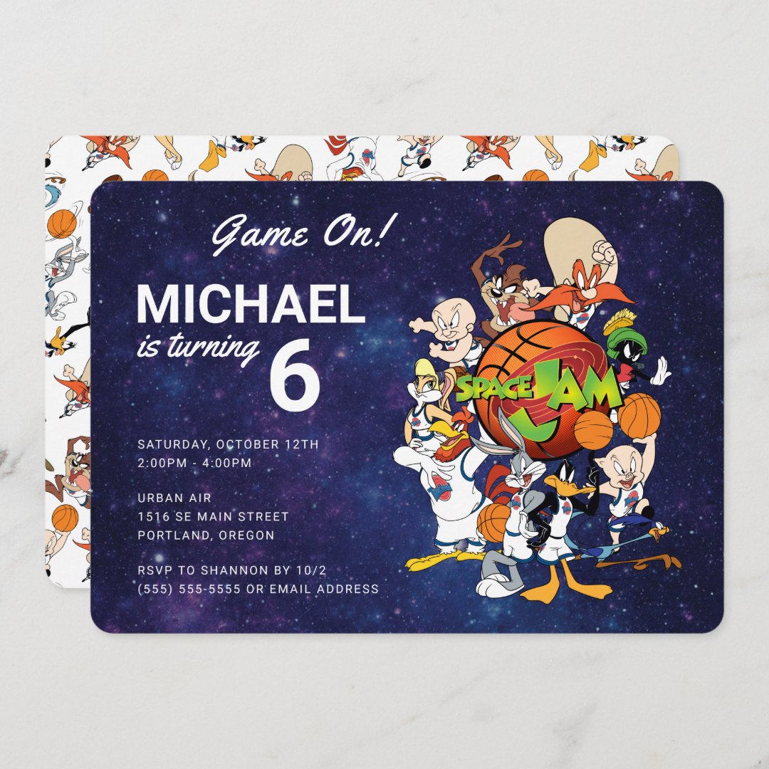 SPACE JAM™ Birthday Invitation Zazzle