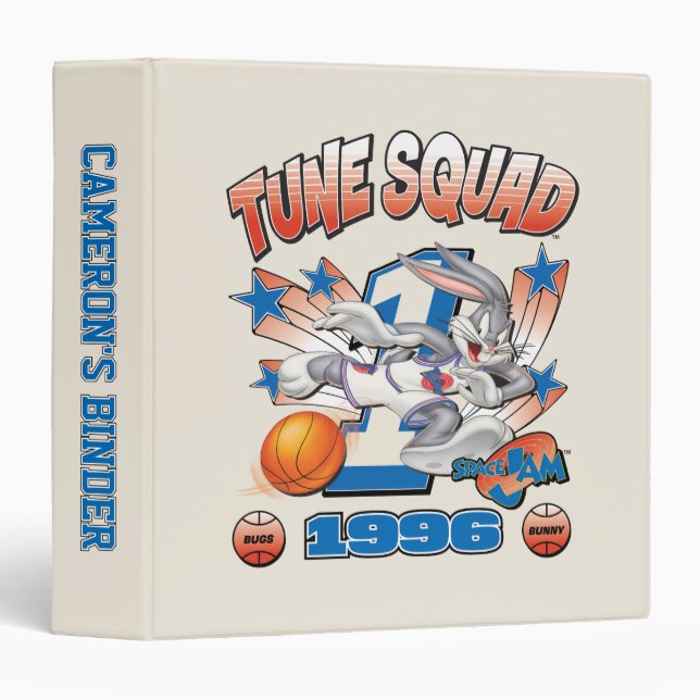 SPACE JAM™ BUGS BUNNY™ #1 Basketball Graphic 3 Ring Binder (Front/Spine)
