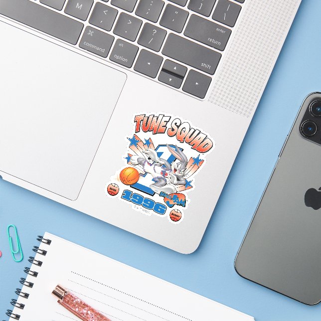 SPACE JAM™ BUGS BUNNY™ #1 Basketball Graphic Sticker (Laptop w/ iPhone)