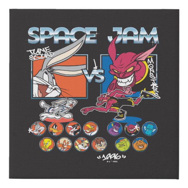 SPACE JAM™ TUNE SQUAD™ VS Monstars Roster Graphic Faux Canvas Print (Front)