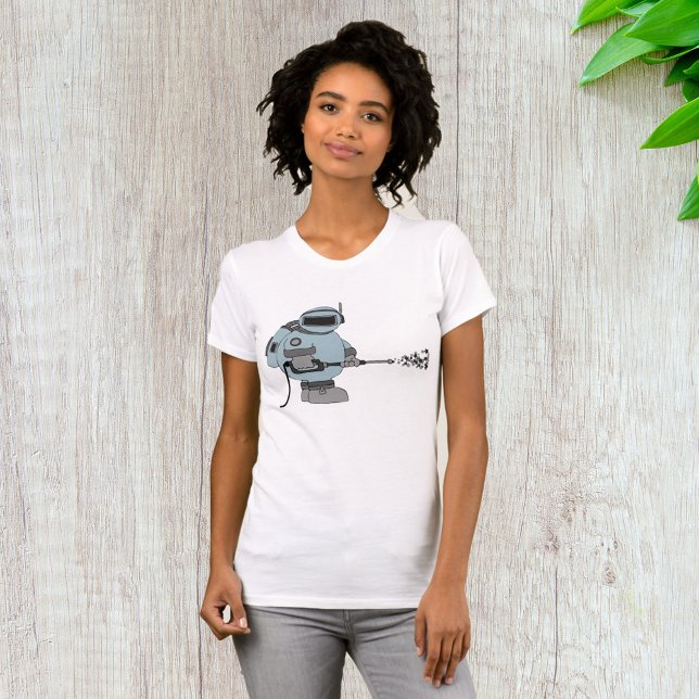 Space Janitor Spraying Stars Sci-Fi Astronaut  T-Shirt (Creator Uploaded)