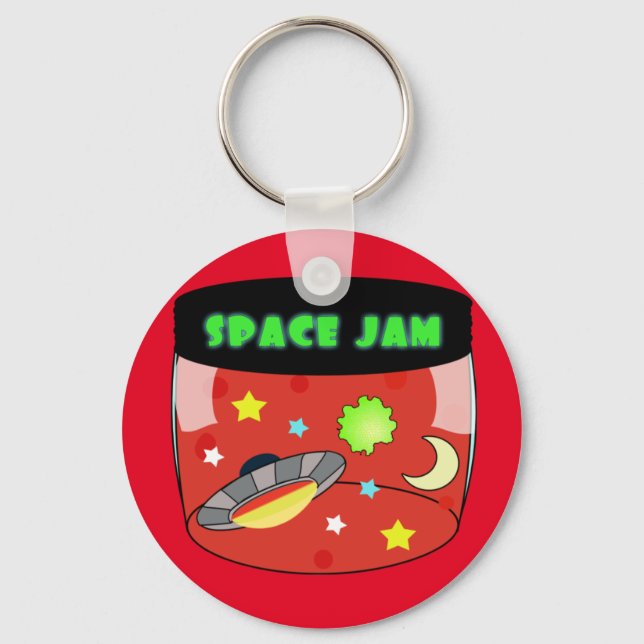 Space Jar Jam Red  Keychain (Front)