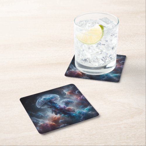 Space Jellyfish Paper Coaster