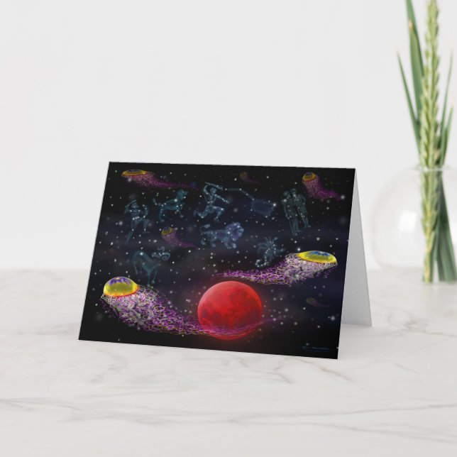 Space Jellyfish Tentacles Card (Front)