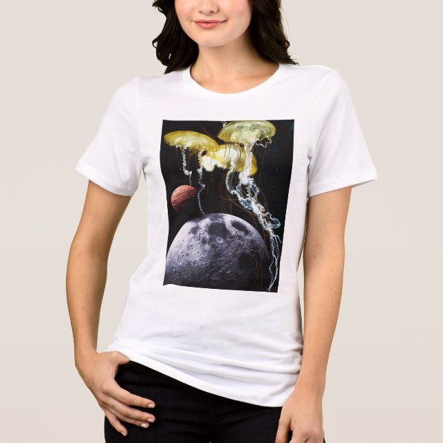 Space Jellyfish Women Tri-Blend Shirt (Front)