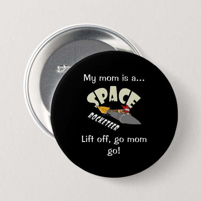 Space journey of a rocketeer  button (Front & Back)