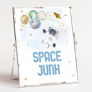 Space Junk Astronaut Space Birthday Snack Sign