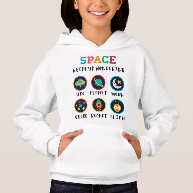 Space keeps us wondering hoodie (Front)