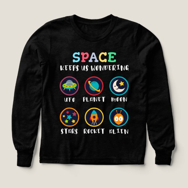 Space keeps us wondering Tri-Blend shirts (Design Front)