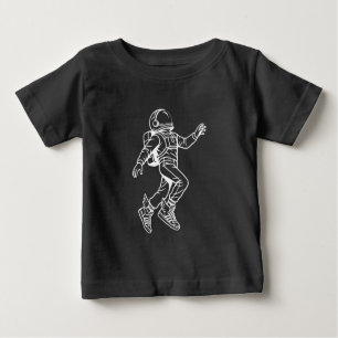 Space Kicks: Winged Astronaut Flight Baby T-Shirt