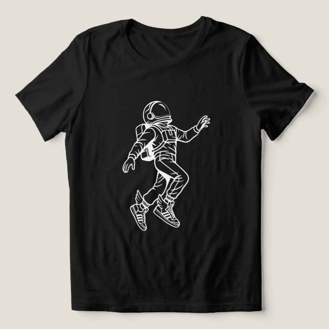 Space Kicks: Winged Astronaut Flight Tri-Blend Shirt (Design Front)
