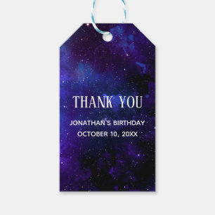 Space kids birthday thank you. Planetarium party Gift Tags