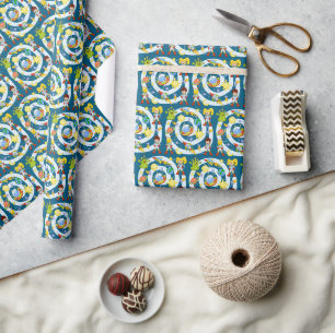 Space Kids Wrapping Paper