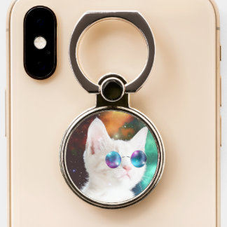 Space Kitten Phone Ring Stand