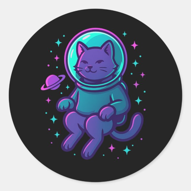 Space Kitty 2099 – Astronaut Cat Sticker (Front)