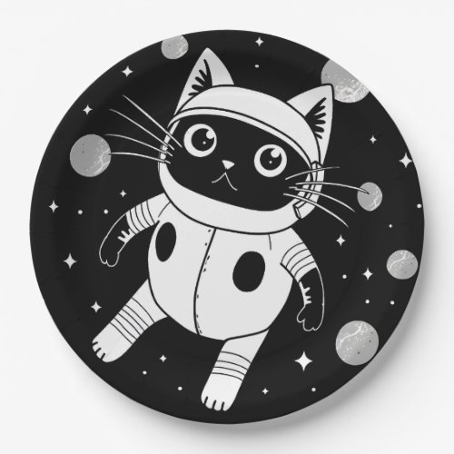 Space Kitty Paper Plates