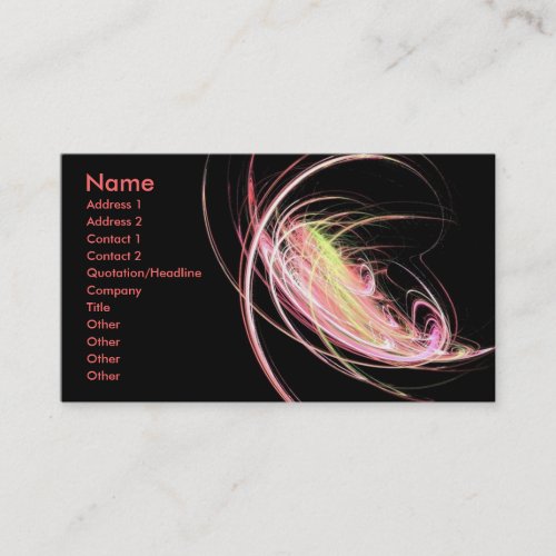 Space Light Profile Card Business Card Templates
