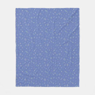Space Line Art Seamless Pattern Fleece Blanket