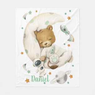 Space Lion Fleece Blanket