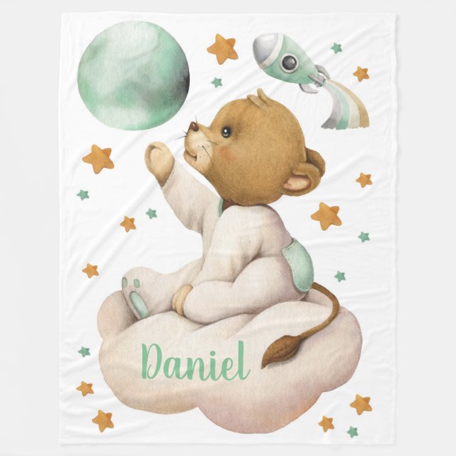 Space Lion Fleece Blankets (Front)