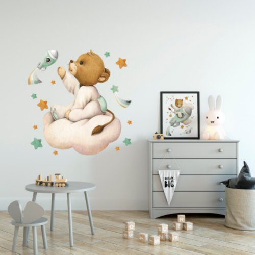 Space Lion Wall Decal