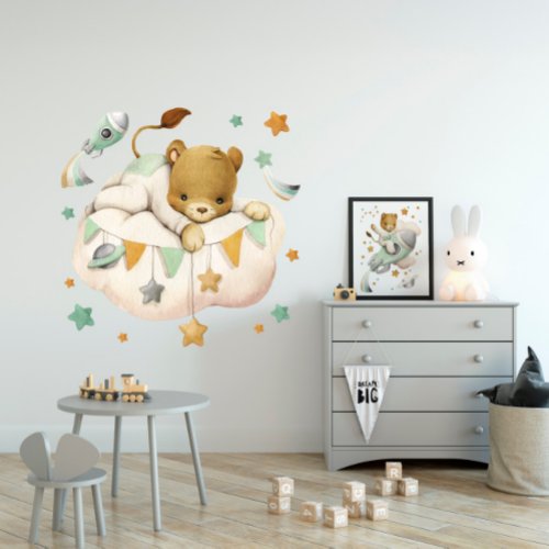 Space Lion Wall Decal