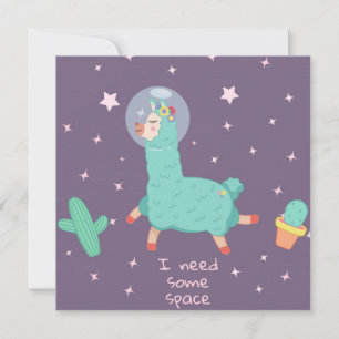 Space Llama Holiday Card