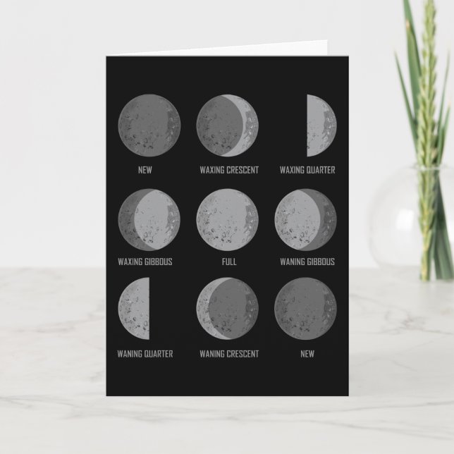 Space Lover Adult Astronomy Hobby Moon Lunar Card (Front)