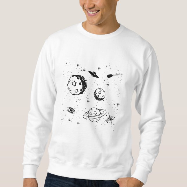 Space Lover Adult Astronomy Hobby Outer Space Sweatshirt (Front)