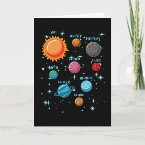 Space Lover Adult Astronomy Hobby Solar System Card