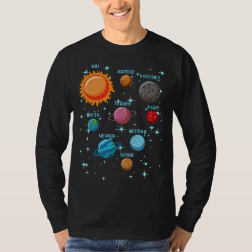 Space Lover Adult Astronomy Hobby Solar System Pla T_Shirt