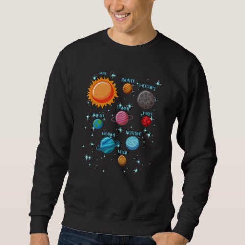 Space Lover Adult Astronomy Hobby Solar System Sweatshirt