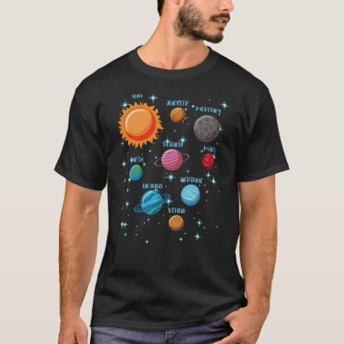 Space Lover Adult Astronomy Hobby Solar System T_Shirt