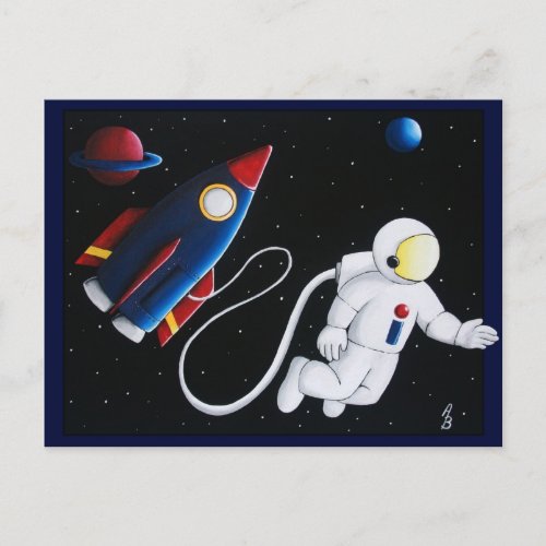 Space Man Postcard