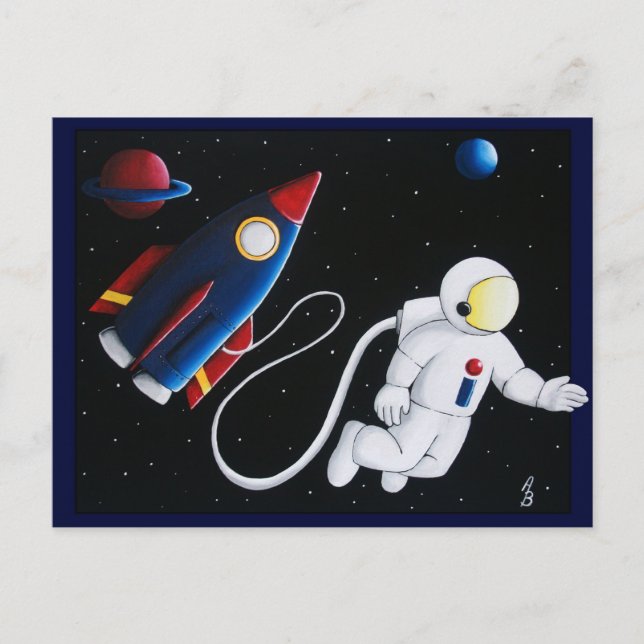 Space Man Postcard (Front)