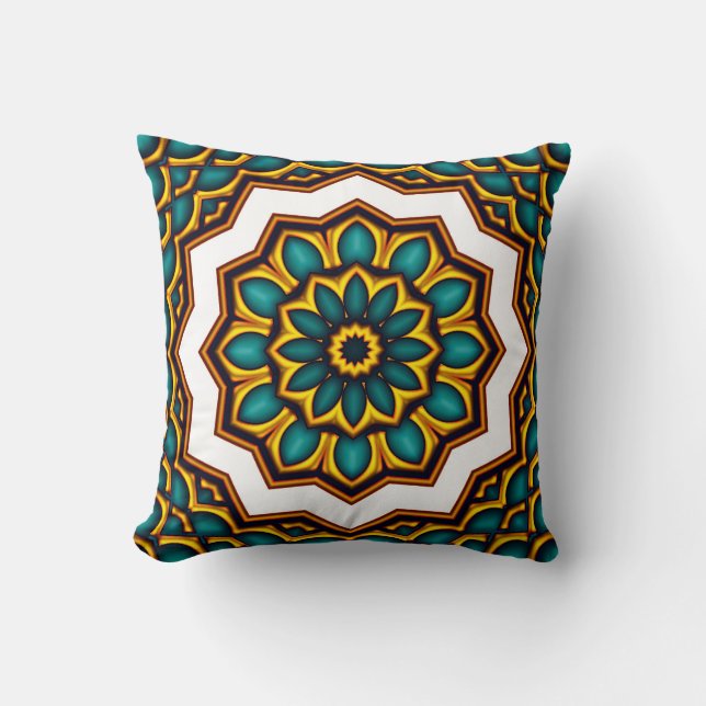 Space Mandala Kissen Throw Pillow (Front)