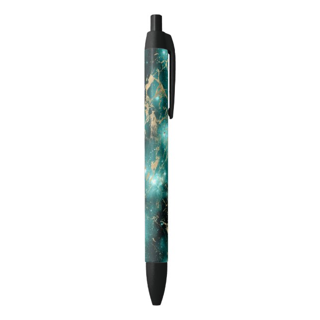 Space Marble Black Green Starry Night Golden Pen (Bottom (Vertical))